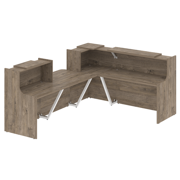 Ресепшн Г-образный "Onix" O.R-K-31 тиквуд темный - Вид 1