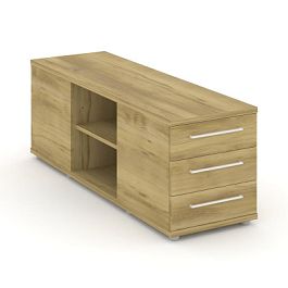 Rift Тумба опорная/приставная RF.TOPD-001 Дуб Винченцо/Металл Белый 1232*450*523 - Фото предпросмотра