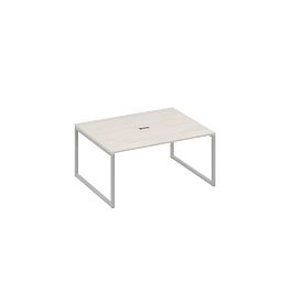 Стол 160 на опорах QUATTRO для переговоров A4 А4 Б4 133 БП дуб / металлокаркас серый - Фото предпросмотра