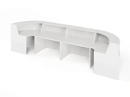 UNITY РРП7-10-44-B Симметричный двойной ресепшн узкий 4400х1000х1150 - Фото предпросмотра