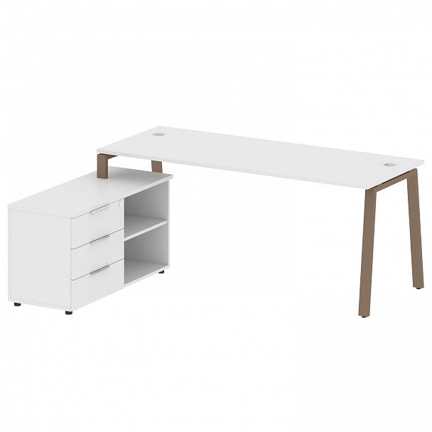 Рабочая станция "Metal System" БА.РС-СТС-2.5 белый/мокко - Вид 2