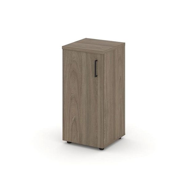 Стайл Проджект Шкаф низкий узкий SN.STU-301(L) Вяз Благородный/Черный Ручки 400*400*833 - Вид 1