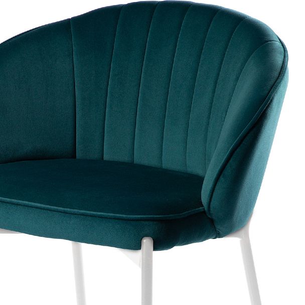 Полубарный стул Миэль изумрудный/белый - Вид 6