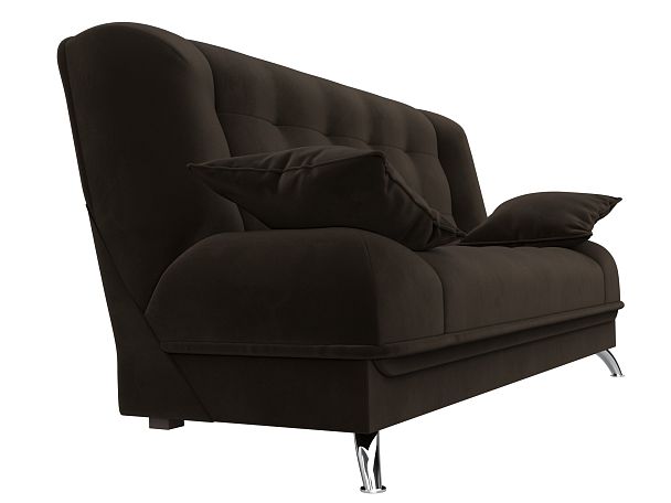 Диван Книжка Анна (полностью микровельвет коричневый) - Вид 3