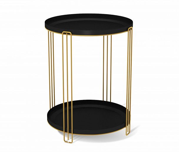 Столик кофейный Sheffilton SHT-CT31 золото/черный муар - Вид 1