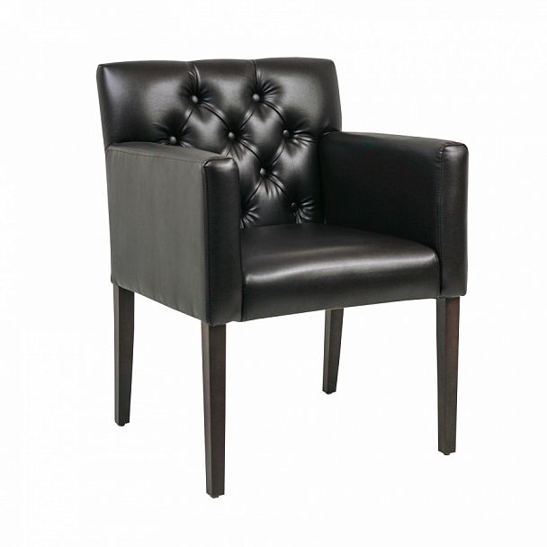 Кресло Денди, экокожа Boston Elite coffee, венге - Вид 1