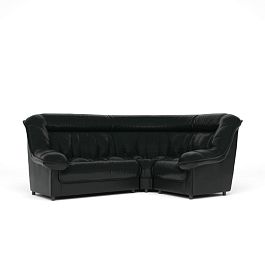 Диван угловой 2У1 Эдельвейс Ed/2y1 экокожа черная CN1114 - Фото предпросмотра