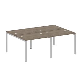 Metal System Quattro Р. ст. на 4 раб. места на П-образном м/к 40БП.СМ-4.1 Вяз/Серый металл 2000*1475*750 - Фото предпросмотра