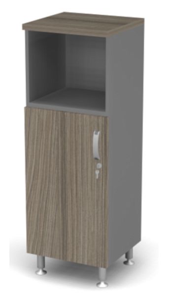 Стеллаж полуоткрытый L,R Берлин Дрифтвуд/Серый ШК3-45(L/R) - Вид 1