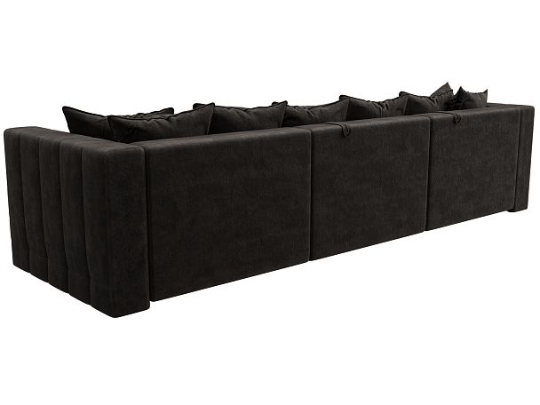 Диван угловой Лига-052 НПБ Лонг угол универсальный Велюр коричневый - Вид 5