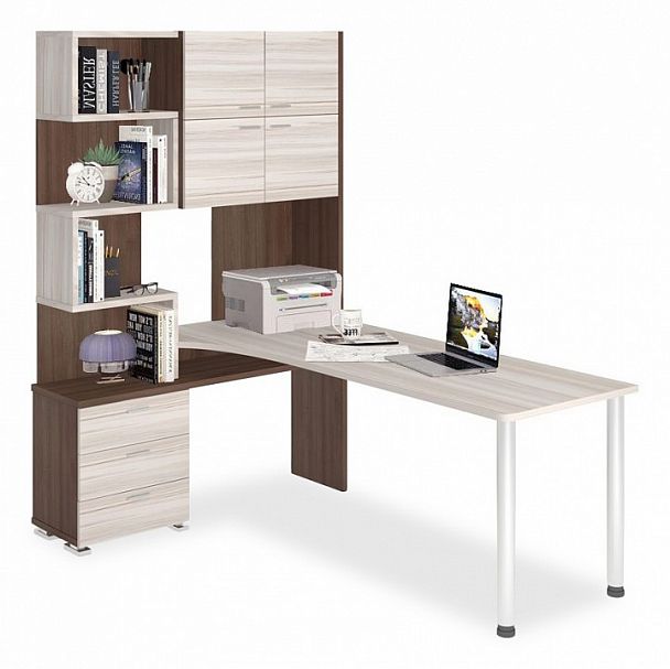 Стол компьютерный Домино СР-500М/190 Карамель/Шамони левый - Вид 1