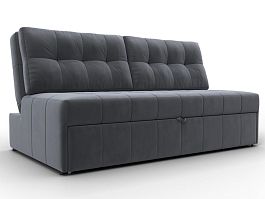 Диван прямой Лига-107 (160) Велюр серый - Фото предпросмотра