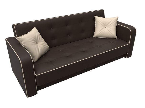 Диван-книжка Тур Экокожа\Велюр коричневый - Вид 5