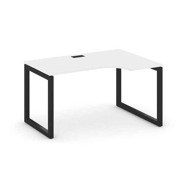 Стайл Проджект Стол рабочий эргоном. SN-5O.SPA-012(R) Белый/Металл Черный 1580*700/980*750 - Вид 1