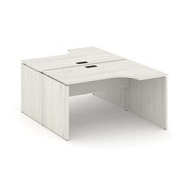 Стайл Проджект Рабочая станция эргоном. SN-D.DRPA-001 Дуб Наварра/Черная Заглушка 1380*1232/1992*750 - Фото предпросмотра