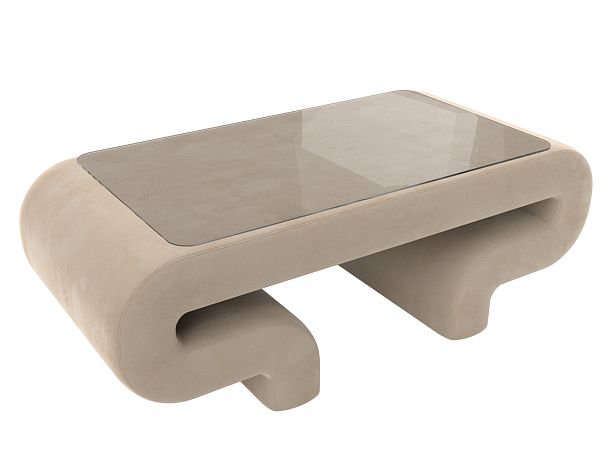 Стол Волна (полностью велюр бежевый) - Вид 5