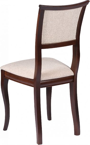 Стул деревянный с мягким сиденьем Камир Темный орех/Кремовая рогожка - Вид 5
