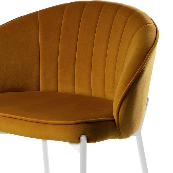 Комплект полубарных стульев Миэль горчичный/белый, 4 шт. - Вид 6