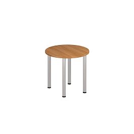 Стол для переговоров круглый на хромированных опорах Формула МХ ФР 185 ольха европейская - Фото предпросмотра