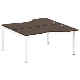 Metal System Quattro Р. ст. криволинейная на П-образном м/к 50БП.РАС-СА-2.1 Венге/Белый металл 1600*1835*750 - Фото предпросмотра