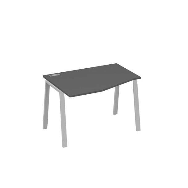 Стол эргономичный левый "Техно" на металлокаркасе TRE A4 А4 Б3 061 БП антрацит премиум / металлокаркас серый - Вид 1