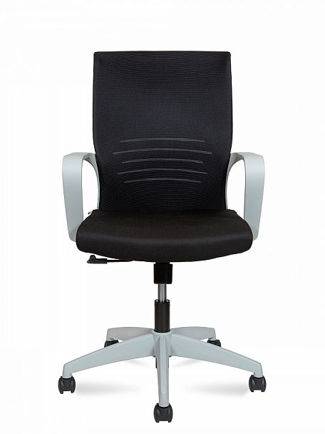 Кресло офисное / Betta  / серый пластик / черная сетка / черная ткань - Вид 2