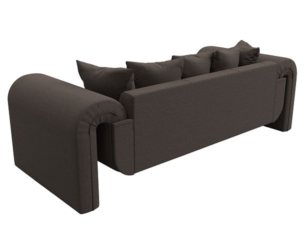 Диван прямой Волна Рогожка коричневый - Вид 6