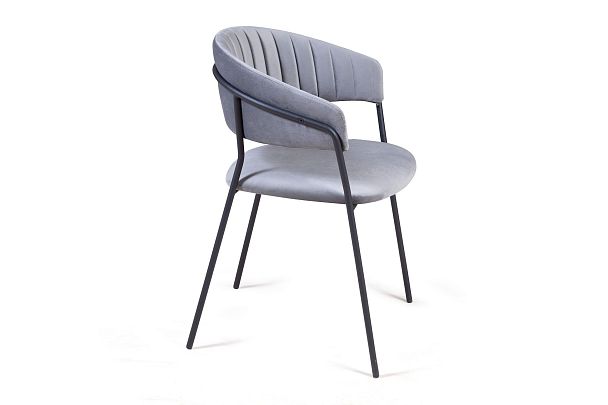 Стул Kelly с подлокотниками, бархат серый 27 - Вид 4