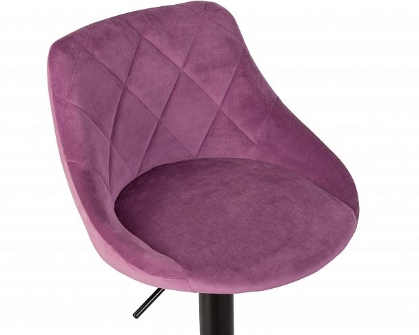 Стул барный DOBRIN LOGAN BLACK (пудрово-сиреневый велюр (MJ9-52)) - Вид 7
