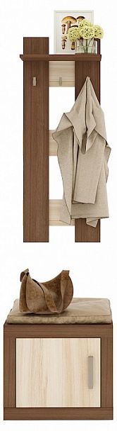 Вешалка с тумбой Toivo ТОЙ-ПР 6 Карамель/Шамони - Вид 1