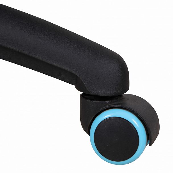 Кресло компьютерное BRABIX "GT Master GM-110", две подушки, экокожа, черное/голубое, 531928 - Вид 17