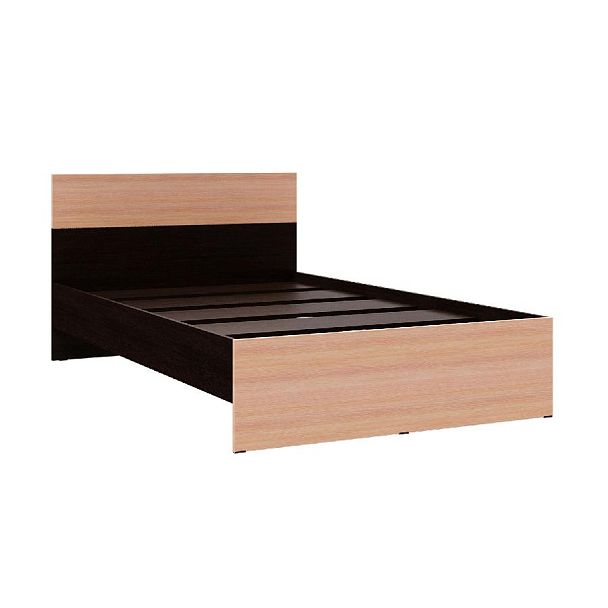 Кровать Юнона (1,2 м) венге/дуб молочный - Вид 1