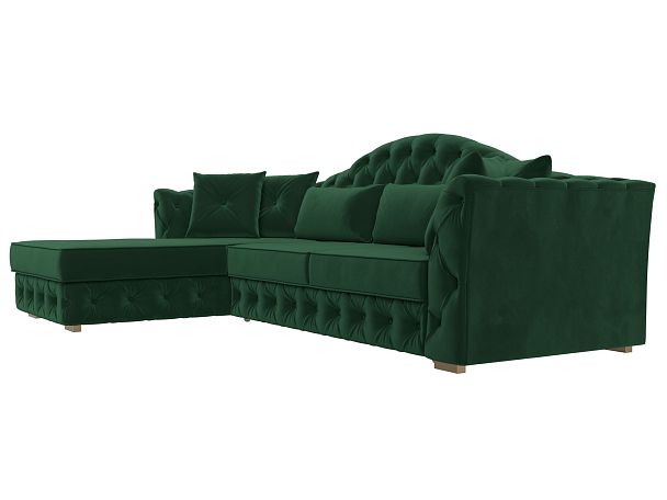 Диван угловой Артис левый угол Велюр зеленый - Вид 3