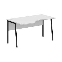 Стол прямой СА-2P(L) Белый/Черный 1400х900х755 IMAGO PLUS - Фото предпросмотра