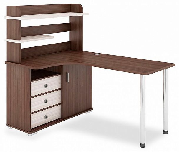 Стол компьютерный СР-165М Карамель/Шамони левый - Вид 1