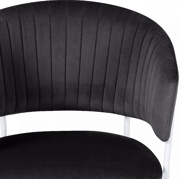 Стул кухонный Даксон черный велюр/белый - Вид 7