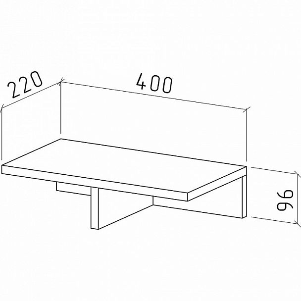 Полка навесная Лайт-50 - Вид 2