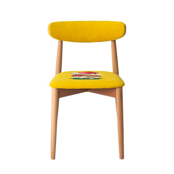 Стул Роквелл, вышивка грибы, велюр TEDDY 628 - Вид 3