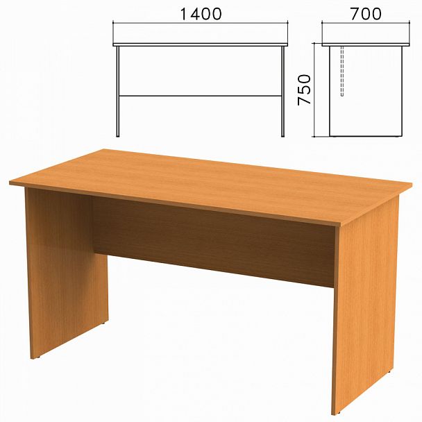 Стол письменный "Фея", 1400х700х750 мм, цвет орех милан, СФ02.5 - Вид 1