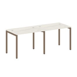 Metal System Quattro Р. ст. на 2 раб. места на П-образном м/к 40БП.СМ-2.1 Дуб наварра/Мокко металл 2000*720*750 - Фото предпросмотра