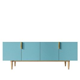 Комод под TV с четыремя дверками Line LN06/GR1/blue - Фото предпросмотра
