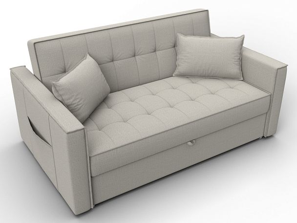 Диван прямой Лига-104 (140) Рогожка бежевый - Вид 6