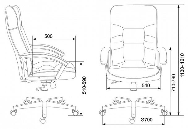 Кресло руководителя "T-9908AXSN-BLACK" - Вид 6