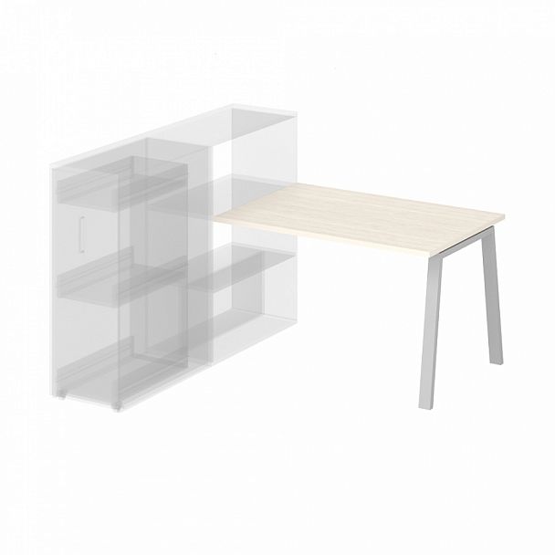 Стол приставной на металлокаркасе "Приставные столы" ПК-ТНП-СТП114Х80/МКА-В2-940 дуб альпийский - Вид 1