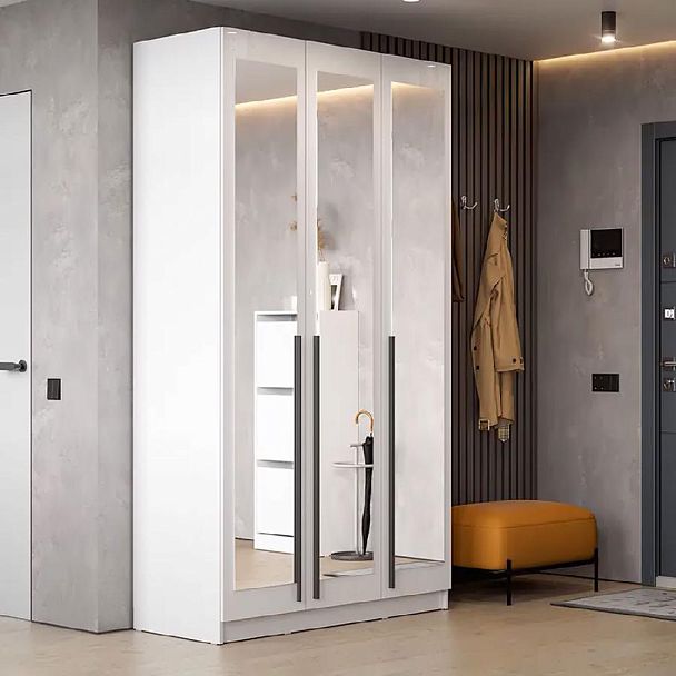 шкаф распашной Берген ШК-1200 белое дерево/белое дерево - Вид 5