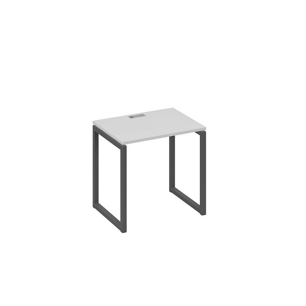 Стол письменный на металлокаркасе QUATTRO A4 А4 Б4 001 БП серый / металлокаркас антрацит - Вид 1