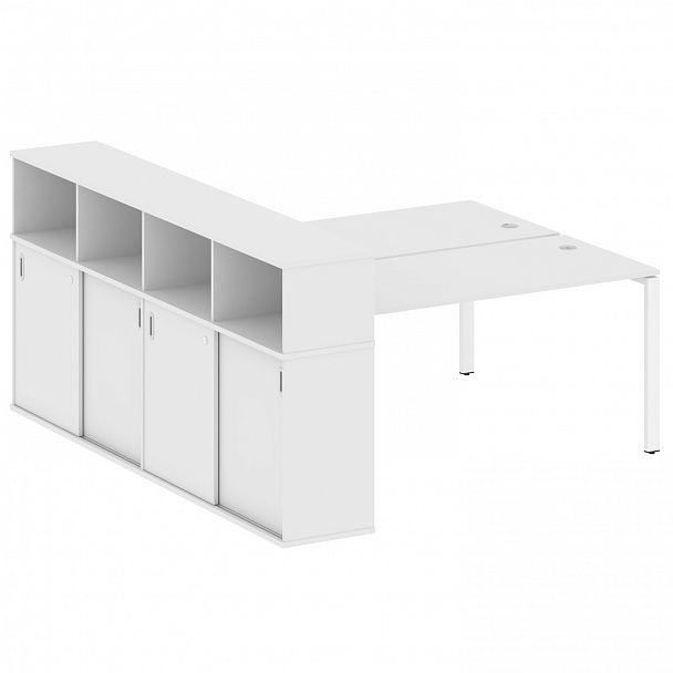 Рабочая станция "Metal System" БП.РС-СШК-4.4 белый - Вид 1