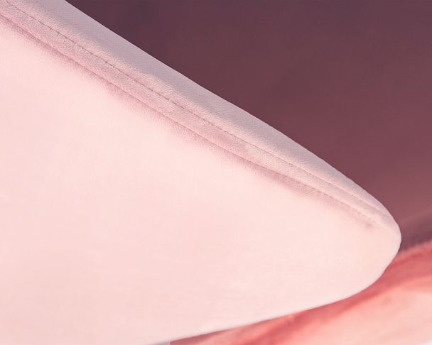 Кресло дизайнерское DOBRIN SWAN (розовый велюр BLUVEL52, золотое основание) - Вид 4