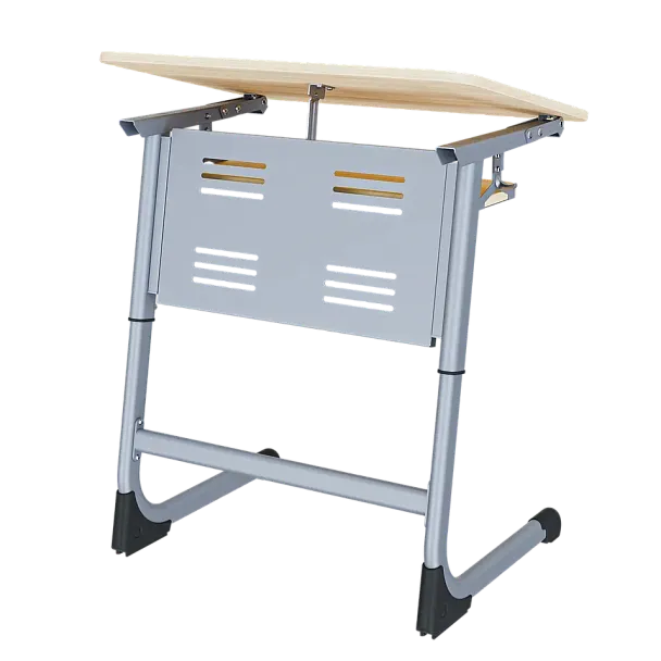 Парта Smart на плоскоовале 1М с РН (столеш.ЛДСП ЗУ, Экран ПЭ, Полка), гр.3-5 - Вид 3