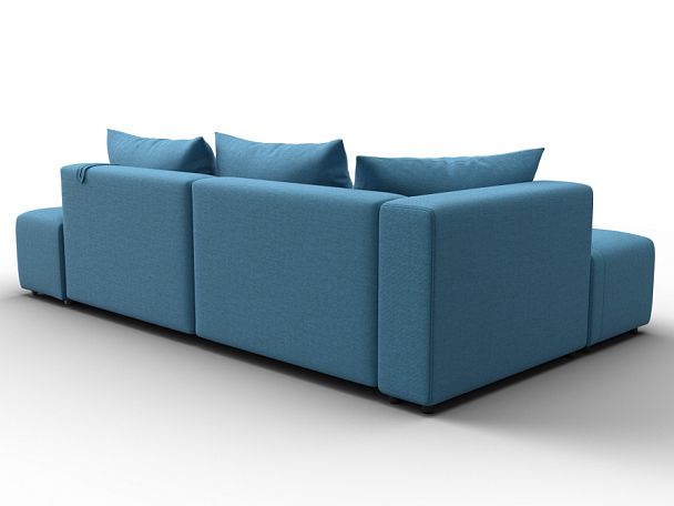 Диван угловой Лига-103 НПБ угол левый Рогожка голубой - Вид 5